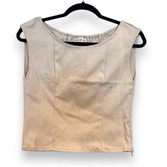 Norte Organic Cotton Cream Pantin Straight leg Pants & Ares Crop Top Coord Set - Picture 9 of 15